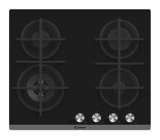CANDY CVG6BF4WEB PINO COTTURA VETRO TEMPERATO 4 ZONE COTTURA GRIGLIE GHISA INOX
