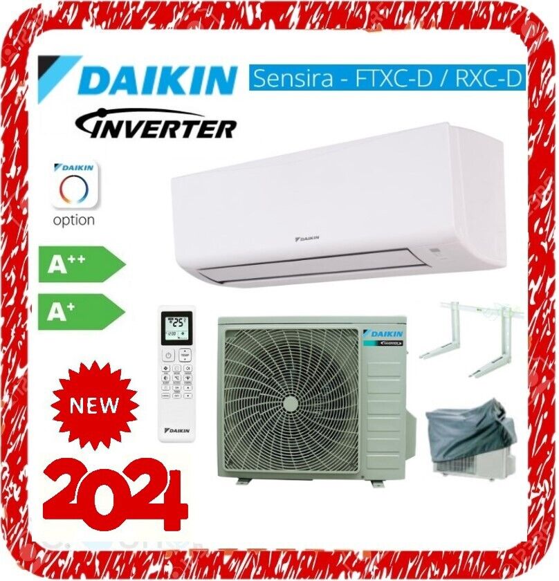 DAIKIN SENSIRA FTXC35D/RXC35D CONDIZIONATORE 12000 BTU + STAFFA + TELO A++/A+