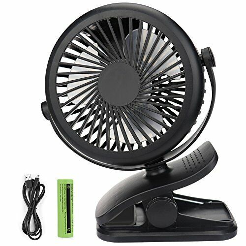 Telgoner Mini Ventilatore USB, leise Clip Ventilatore da Tavolo con (I8H)