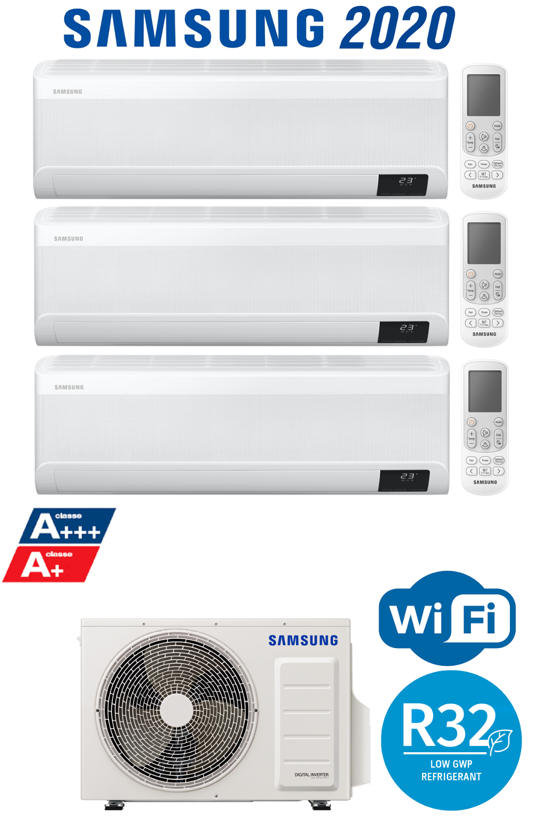 SAMSUNG WINDFREE AVANT WIFI CONDIZIONATORE TRIAL SPLIT 7000+7000+7000 7+7+7