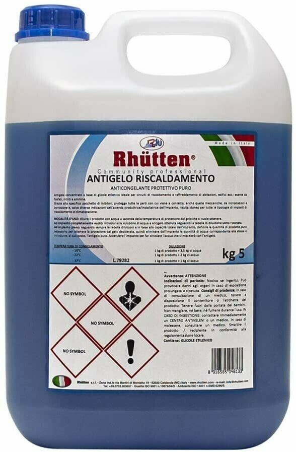 Antigelo per riscaldamento Anticongelante protettivo puro per Termosifoni 5 Lt.