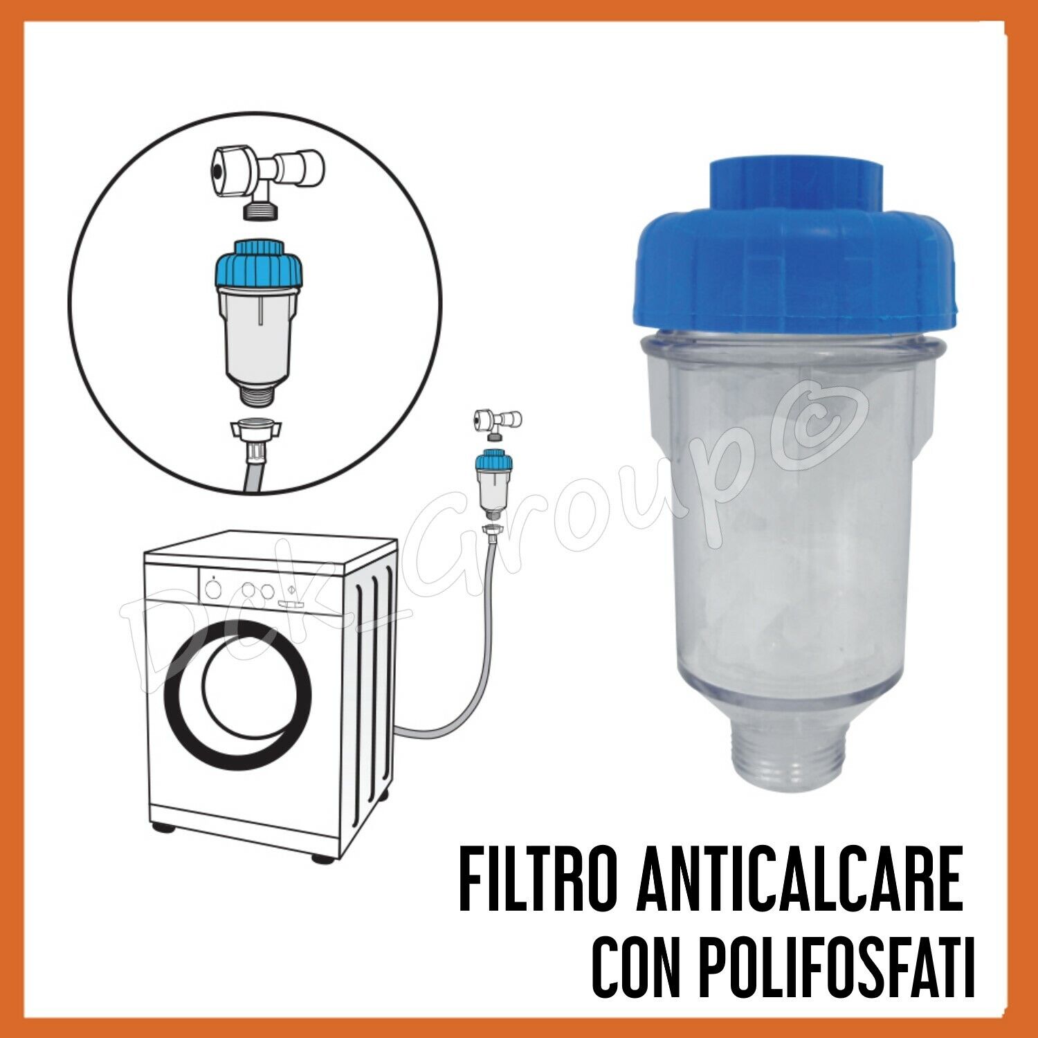 Filtro Addolcitore Acqua Anticalcare Sali Polifosfato Lavatrice Lavastoviglie
