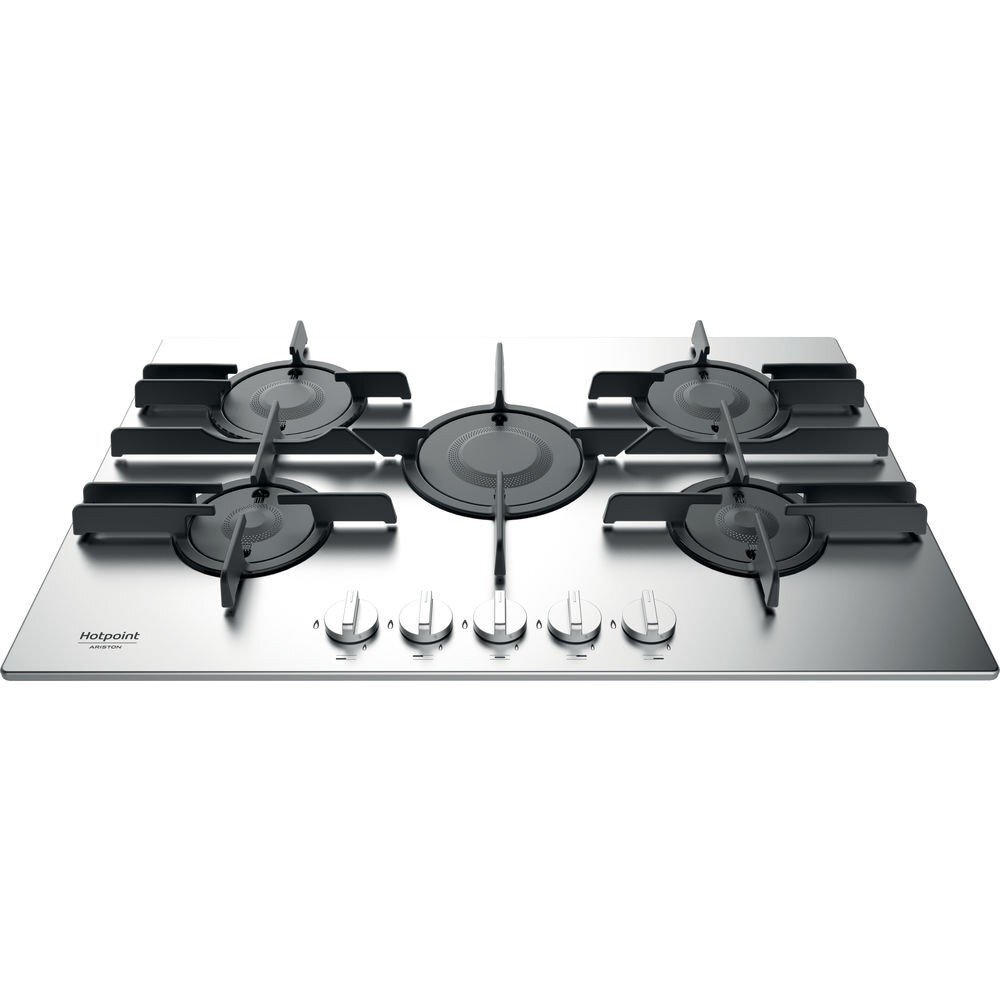 Piano Cottura 5 Fuochi a Gas 75 cm Incasso Inox Hotpoint Ariston FTGHL 751D IX