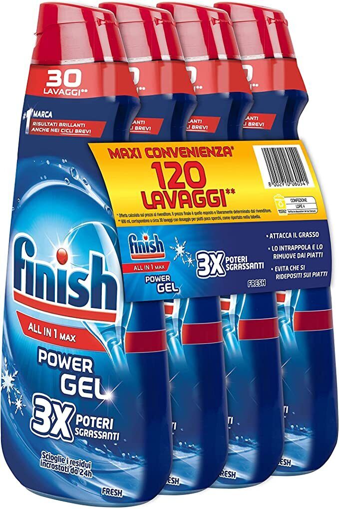 Finish Powergel Detersivo Lavastoviglie Fresh 120 Lavaggi