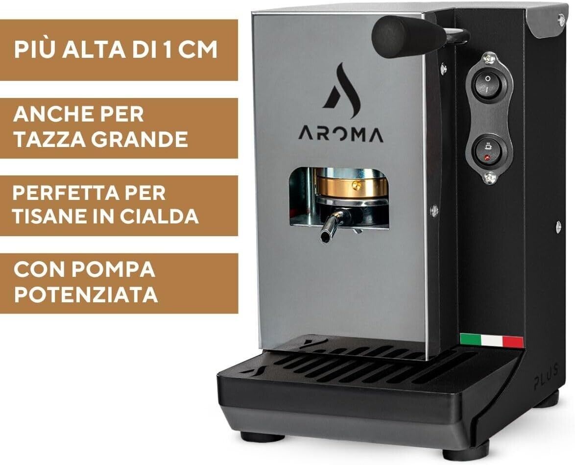 MACCHINA CAFFÈ A CIALDE IN CARTA AROMA PLUS+ 2024  ESE 44  -  50 CIALDE OMAGGIO