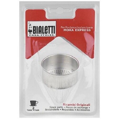 BIALETTI RICAMBIO ORIGINALE IMBUTO ALLUMINIO 2 TAZZE PER MOKA EXPRESS DAMA