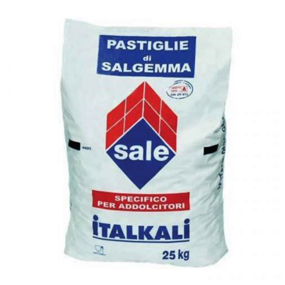 Sale in Pastiglie per Addolcitori Acqua Salgemma Naturale 25Kg Consegna Gratis