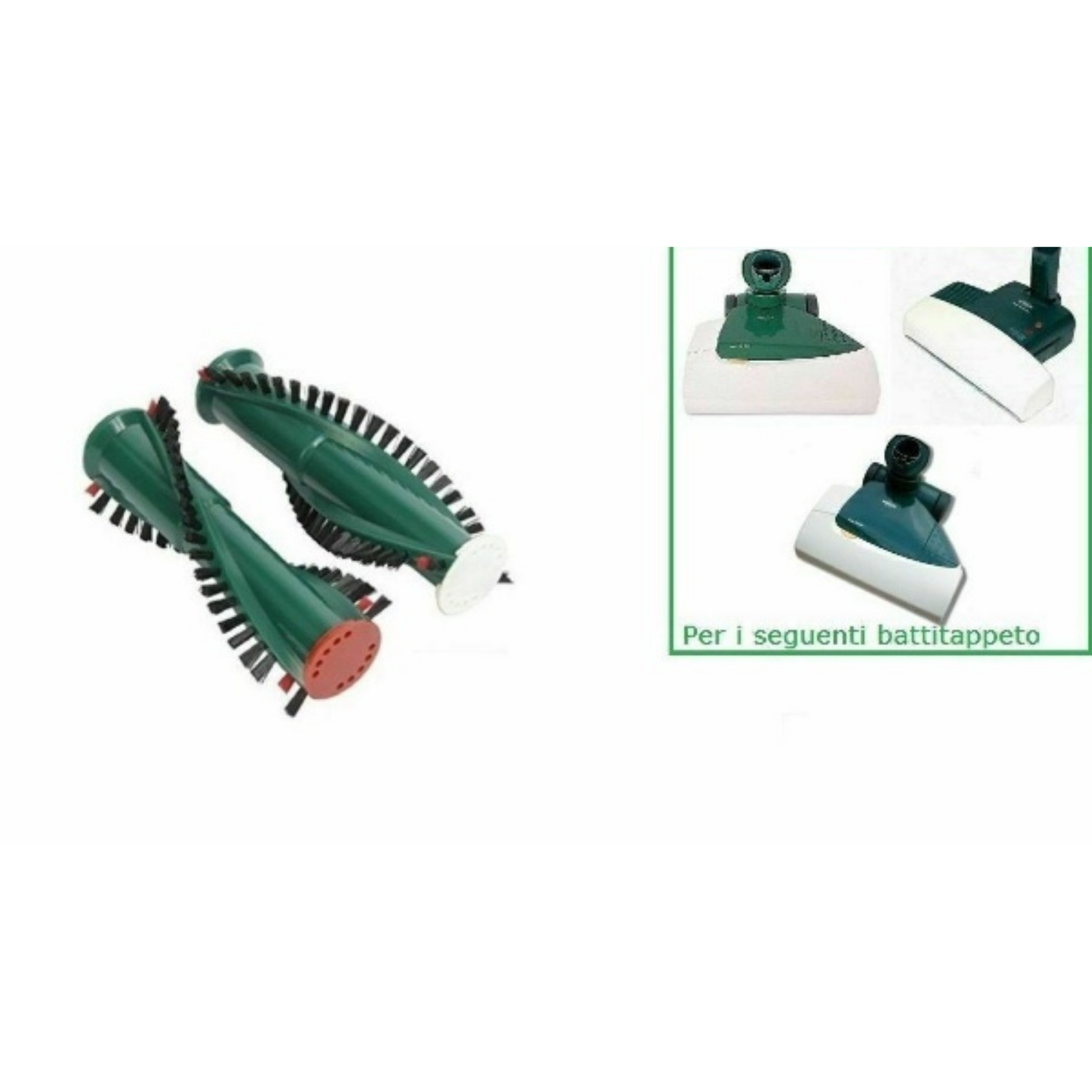 FOLLETTO COPPIA SPAZZOLE RULLI TAPPETO  PER BATTITAPPETO ET340 EB350 EB351