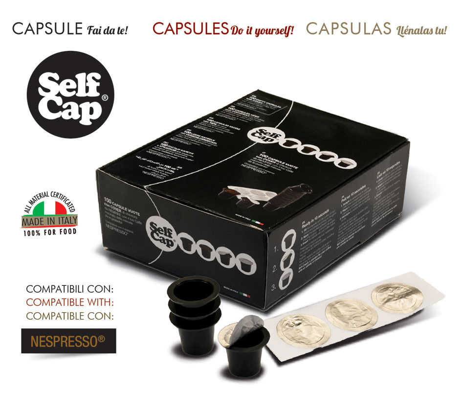 NESPRESSO COMPATIBILI 100 CAPSULE VUOTE CARICABILI FAI DA TE