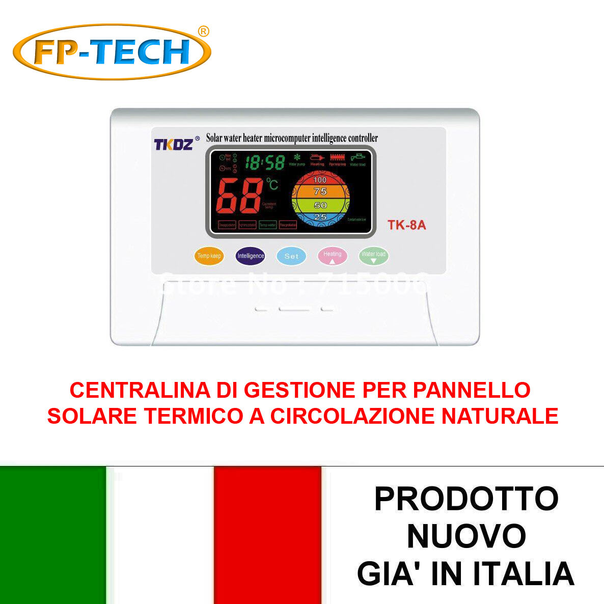 CENTRALINA DI GESTIONE PANNELLO SOLARE TERMICO CIRCOLAZIONE NATURALE ACQUA CALDA