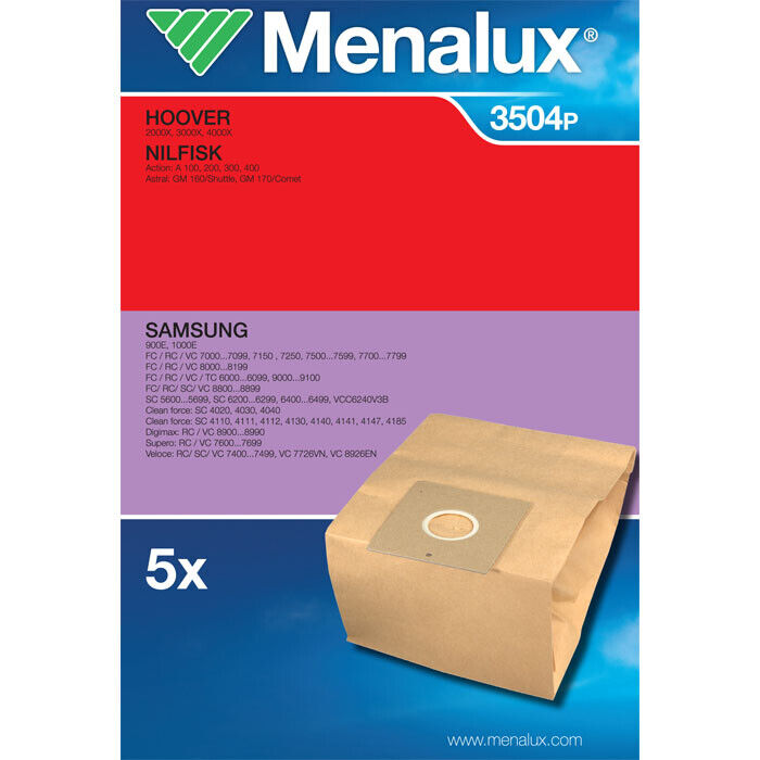 Menalux 5x sacchi aspirapolvere Imetec Silent Propulso Hoover 3000X Samsung SC40