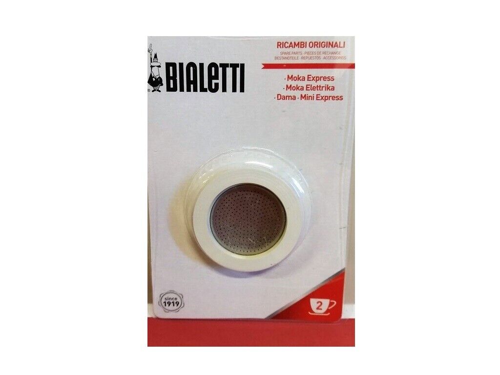 RICAMBI ORIGINALI BIALETTI PER CAFFETTIERA MOKA 3 GUARNIZIONI+PIASTRINA TZ. 2