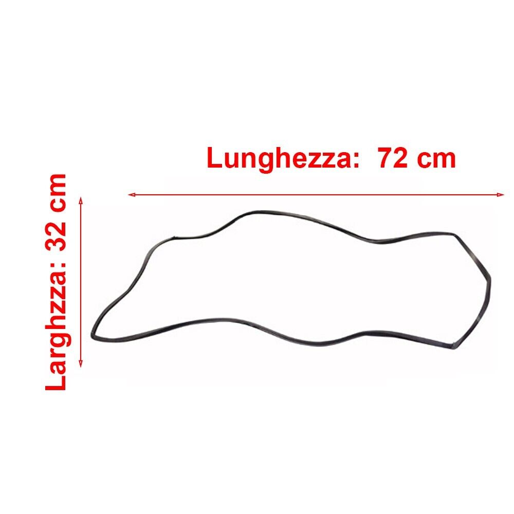 Guarnizione Porta 720 x 320 mm 4 Lunette  2 Ganci Intermedi Forno Smeg