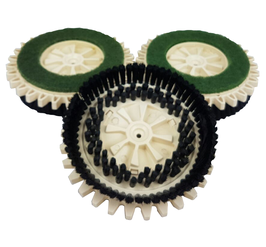 TRIS DI SPAZZOLE PECARI PER PULILUX VORWERK FOLLETTO 515 PER PAVIMENTI DURI