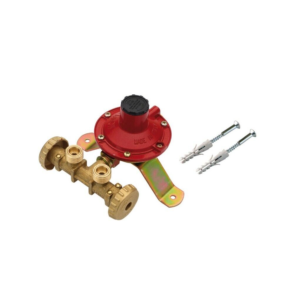 MINI CENTRALINA 2 VIE BOMBOLE CON REGOLATORE DA 4KG SENZA FLESSIBILI GAS GPL