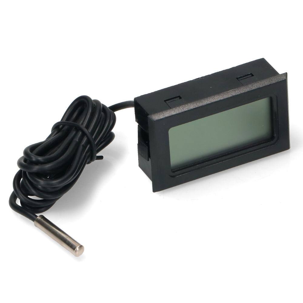 Termometro digitale per frigo nero - frigorifero cella con sonda -50 +70 c°