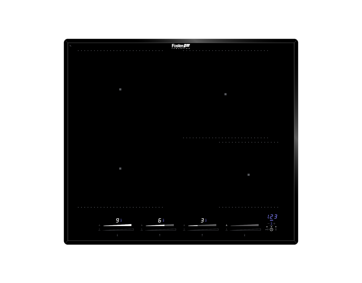 FOSTER 7381645 PIANO COTTURA A INDUZIONE IN VETROCERAMICA 4 ZONE NERO