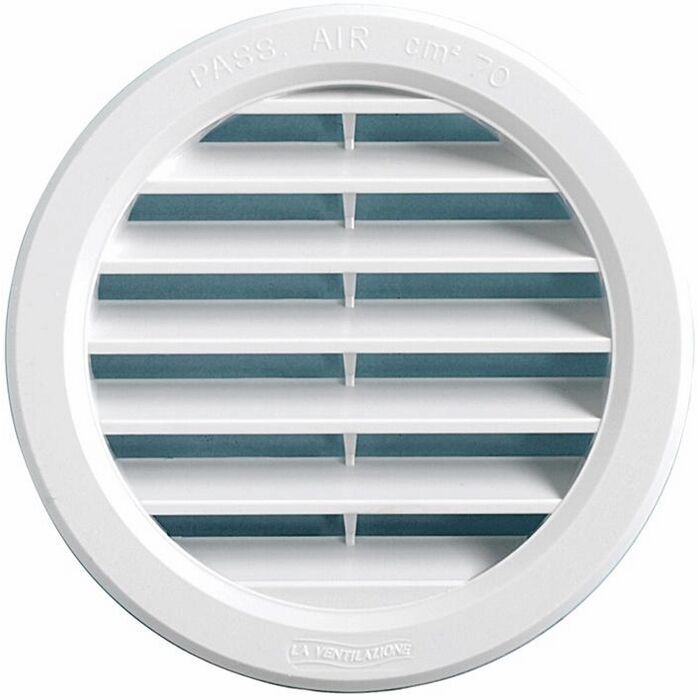Griglia Aerazione da Incasso  Ø incasso: 120 mm - misura esterna : Ø 150 mm