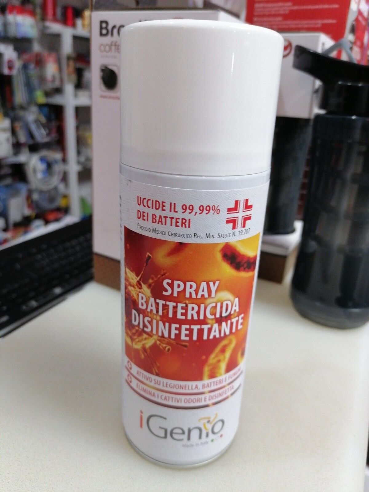 SPRAY DISINFETTANTE BATTERICIDA PER AMBIENTE E SUPERFICI TASCABILE 400ML IGENIO