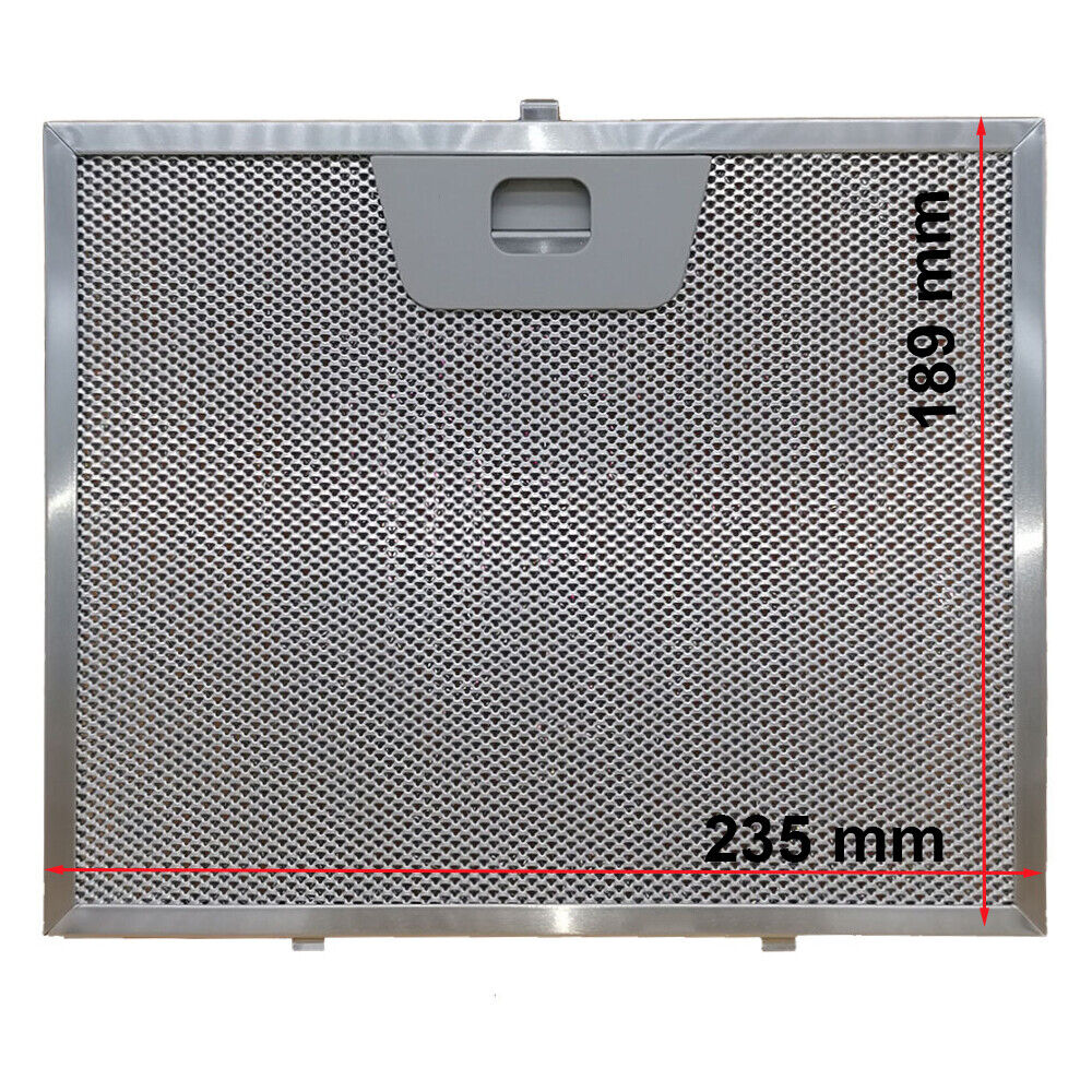 Filtro alluminio 235x189x8 mm cappa FABER INCA SMART Elica Rex AEG ed altre