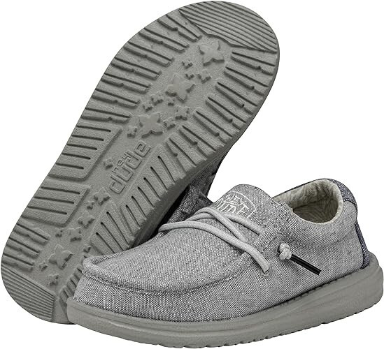Hey Dude TG 31 Wally Youth Steel Mocassino Bambino e Ragazzo Color Acciao