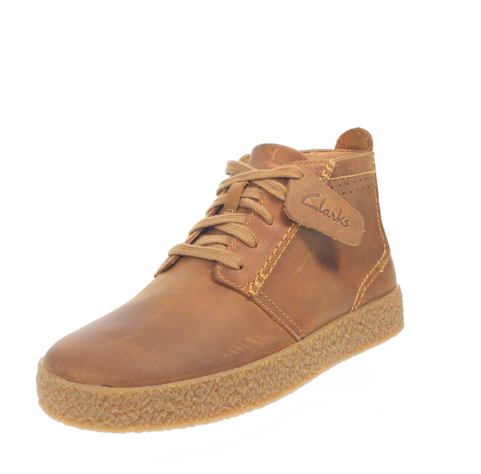 Clarks Streethill Lace Mid - Sneakers Alte In Pelle Marrone - Taglia 44 [9.5 Us
