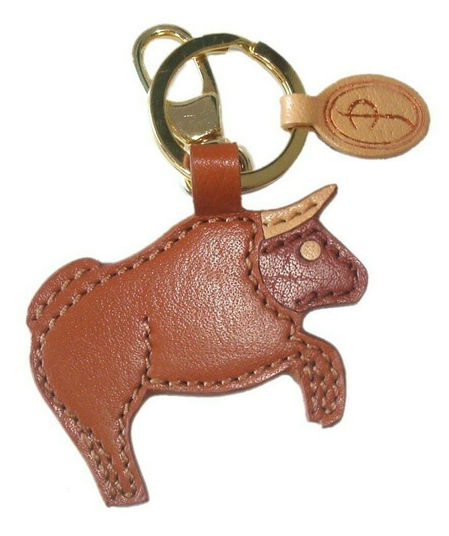 Portachiavi Pellettieri Fiorentini Vera Pelle Fatto a Mano Zodiaco Toro