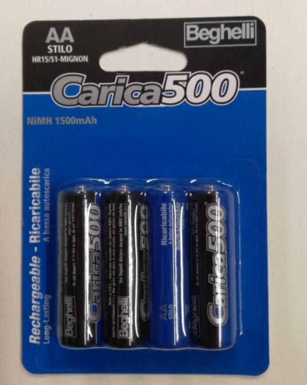 BEGHELLI BATTERIE STILO AA RICARICABILE 1,2V 8851
