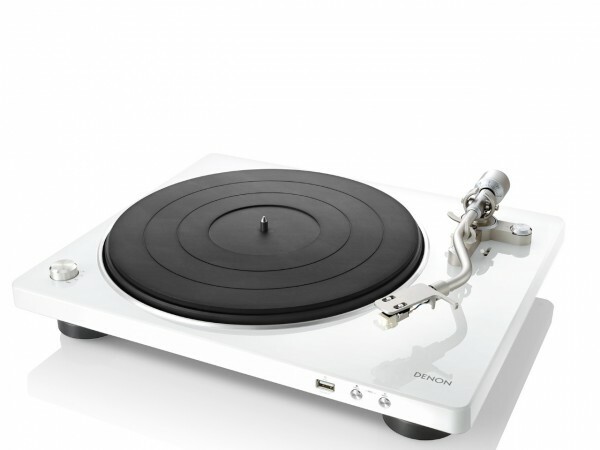 DENON DP 450 USB WHITE GIRADISCHI CON BRACCIO CURVO GARANZIA UFFICIALE