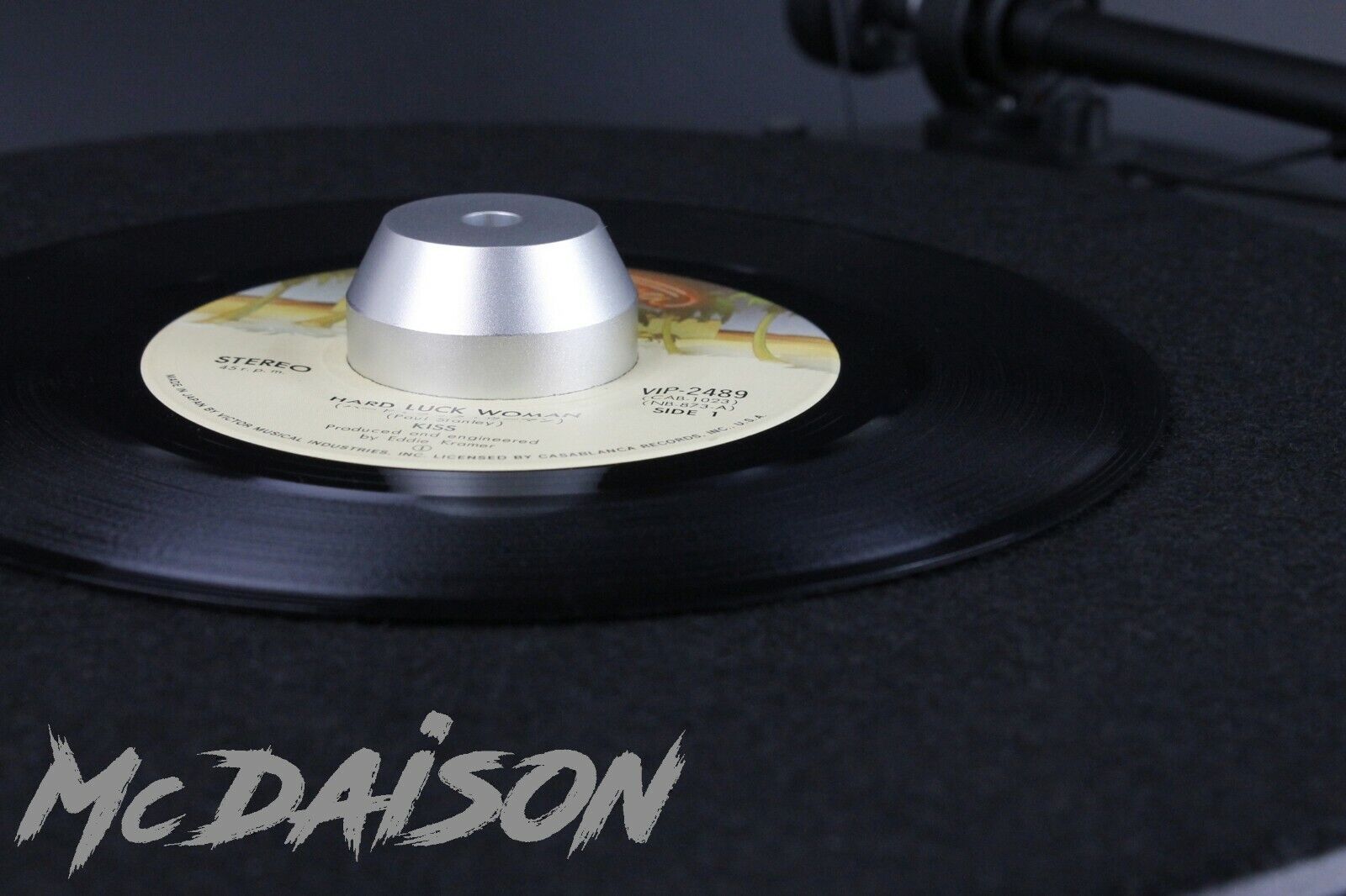 McDAISON MDH5 - Adattatore DELUXE alluminio x dischi 45 giri x piatto giradischi