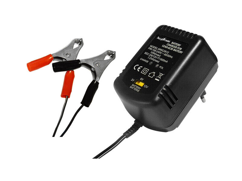 Caricabatterie batterie al piombo 2V 6V 12V 600MAH ALCAPOWER 702002 AP2612C