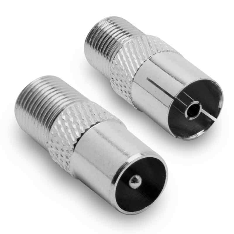 Adattatore F fem/TV mas + F fem/TV fem (2pz.)