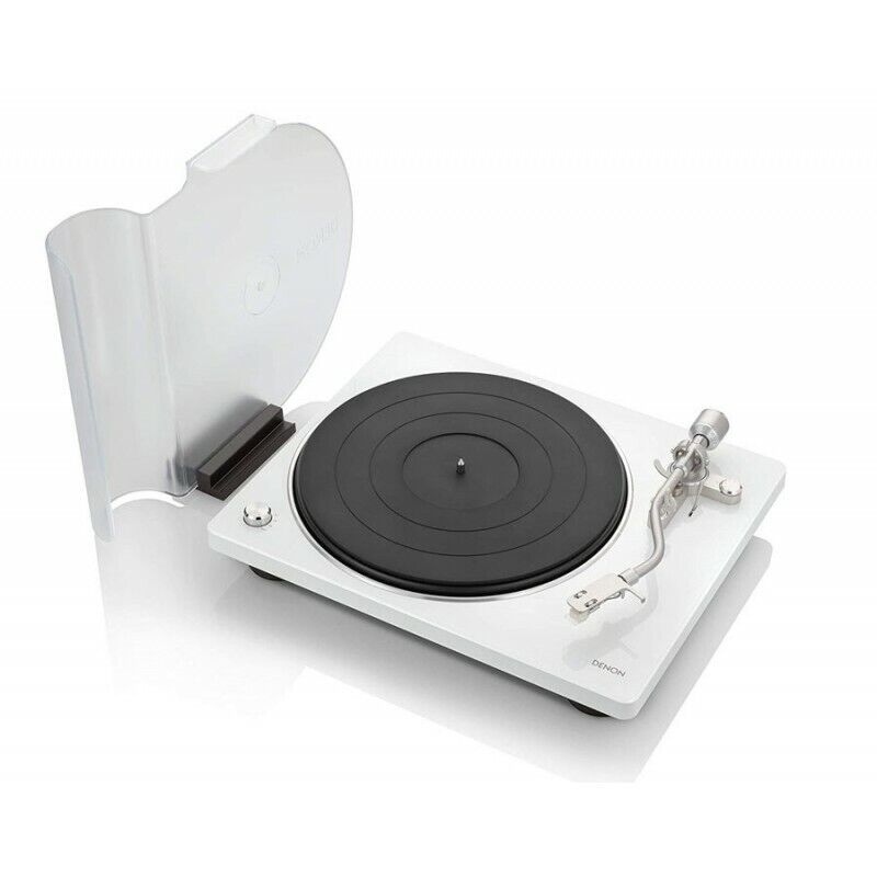 DENON DP 400 WHITE GIRADISCHI CON BRACCIO CURVO GARANZIA UFFICIALE