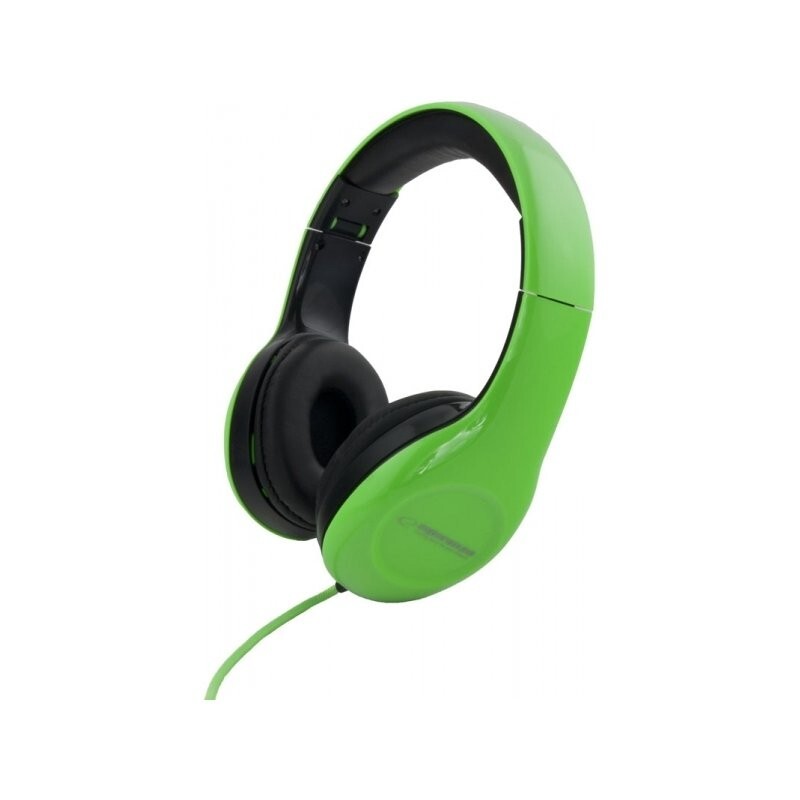 Esperanza EH138G Cuffie con archetto Nero, Verde Cablato