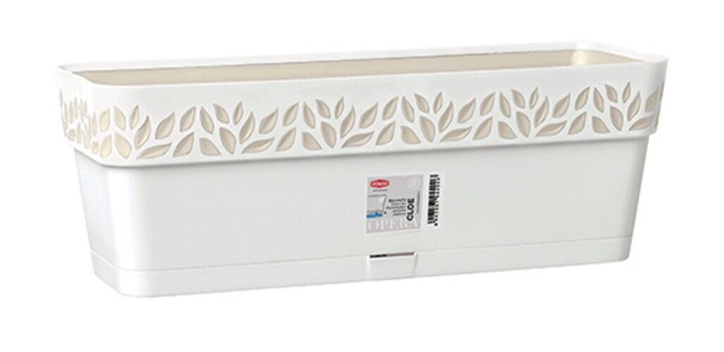 BALCONETTA RETTANGOLARE 'CLOE' lt.9,5 - stone bianco cm 50x18xh.17. - DF 6125136