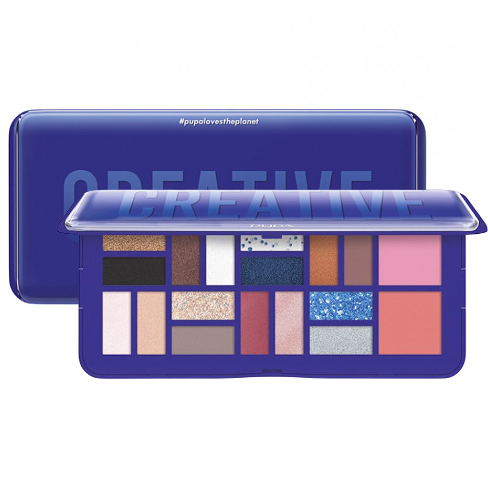 Pupa Creative Trousse 005 Blu Palette Viso e Occhi Con Specchio 20gr