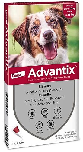 ADVANTIX CANI 10-25KG 1 CONFEZIONE 4 PIPETTE