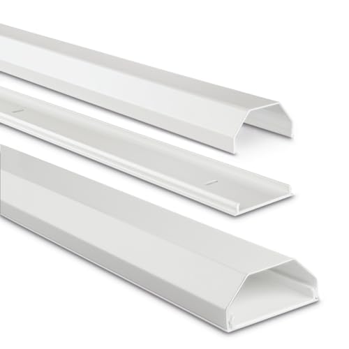 Hama Passacavi In Alluminio, Rettangolare, 110 X 5 X 2,6 Cm, Bianco