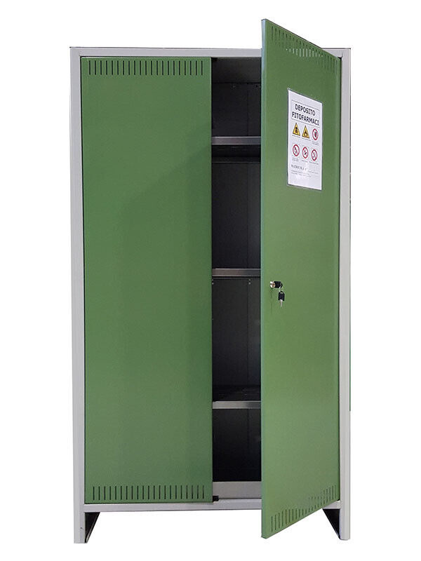 ARMADIETTO ARMADIO METALLO FITOFARMACI FITOSANITARI ALTO 100X40 CM 2 ANTE 182PRO