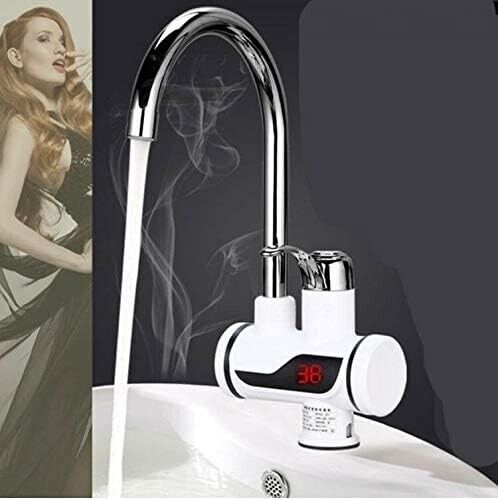 RUBINETTO MISCELATORE ELETTRICO SPINA CALDAIA ACQUA CALDA CON DISPLAY