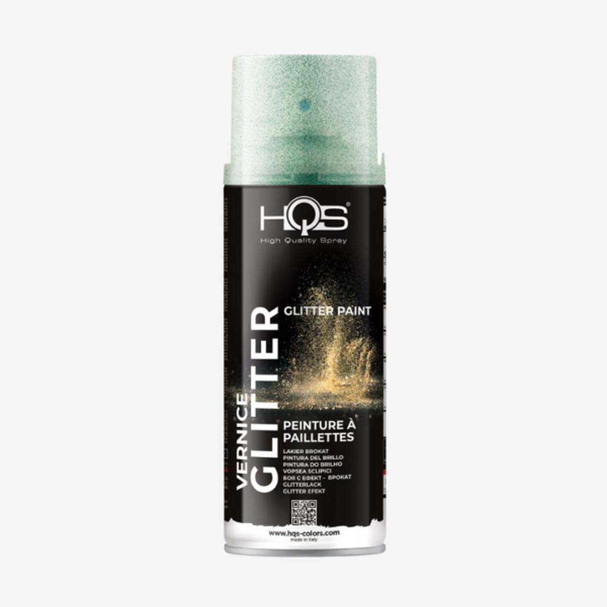 SPRAY EFFETTO GLITTER GREEN 0,4L - HQS COLORS