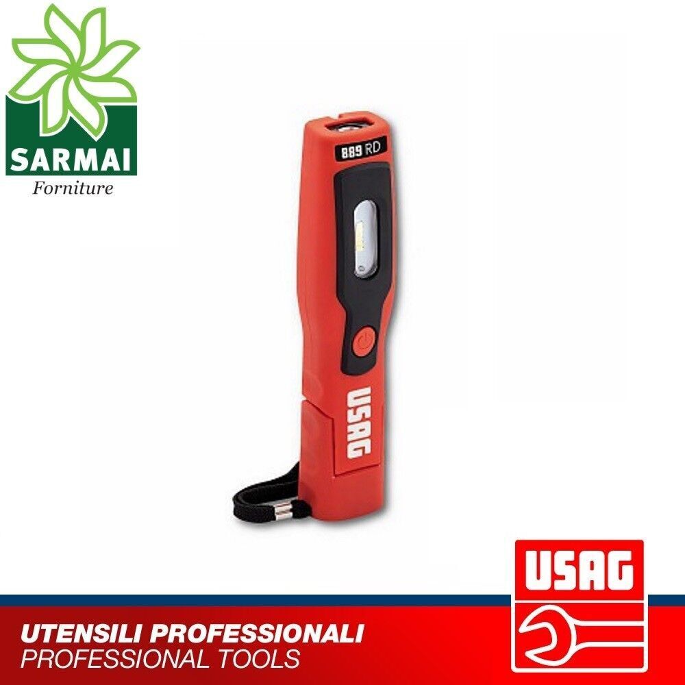 LAMPADA TORCIA ISPEZIONE USAG 889 RD RICARICABILE LUCE A LED ALTA LUMINOSITÀ