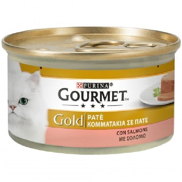 Gourmet Gold Gatto, Patè Lattina 85gr - Salmone