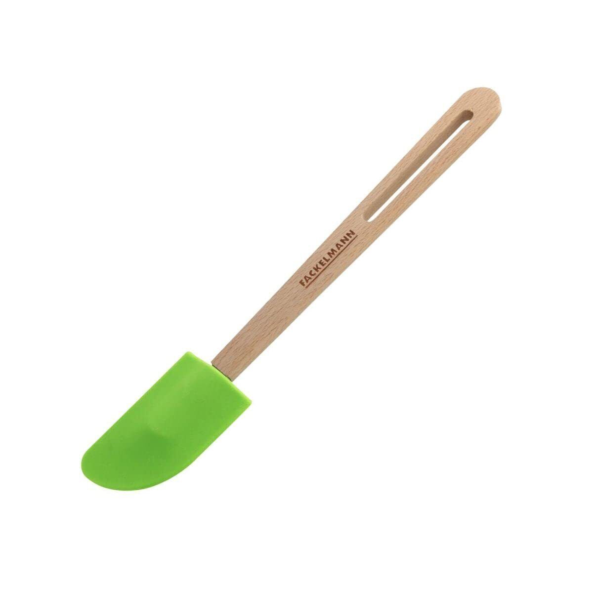 Fackelmann 31058 Raschietto per Pasta in faggio/Silicone Fair, Beige/Verde