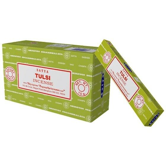 Incenso Satya Tulsi in bastoncini 12 scatole da 15 gr Meditazione  Yoga