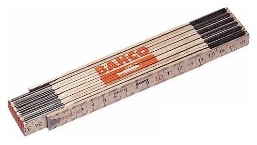 Metro in legno 2 metri sezione 12 altezza 17 mm codice WR2-12 marca BAHCO