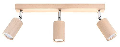 Plafon BERGE 3 Naturalne Drewno (V5l)