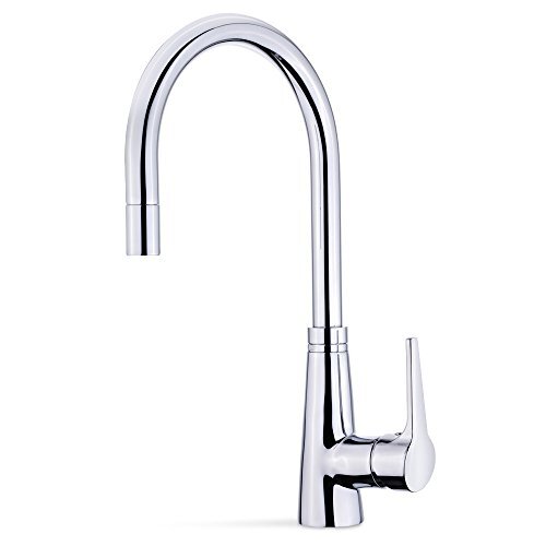 GRIFO VTK 938 CROMO Monomando minimalista, caño alto giratorio, aireador extraíb