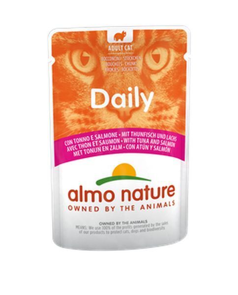 Almo Daily Menu Gatto, Busta 70gr - Tonno e Salmone