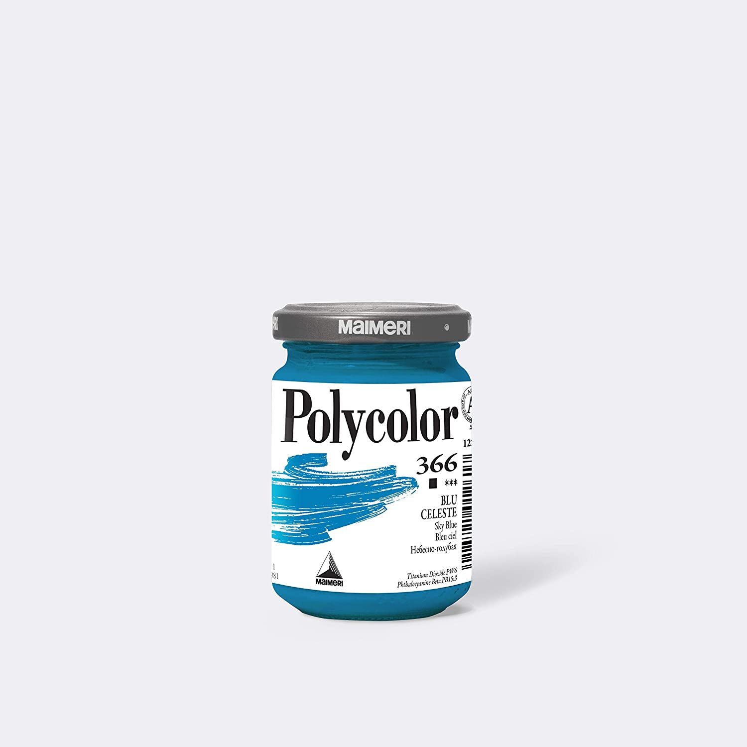 Maimeri Polycolor Acrilico Vasetto 140ml M1220 366 Blu Celeste